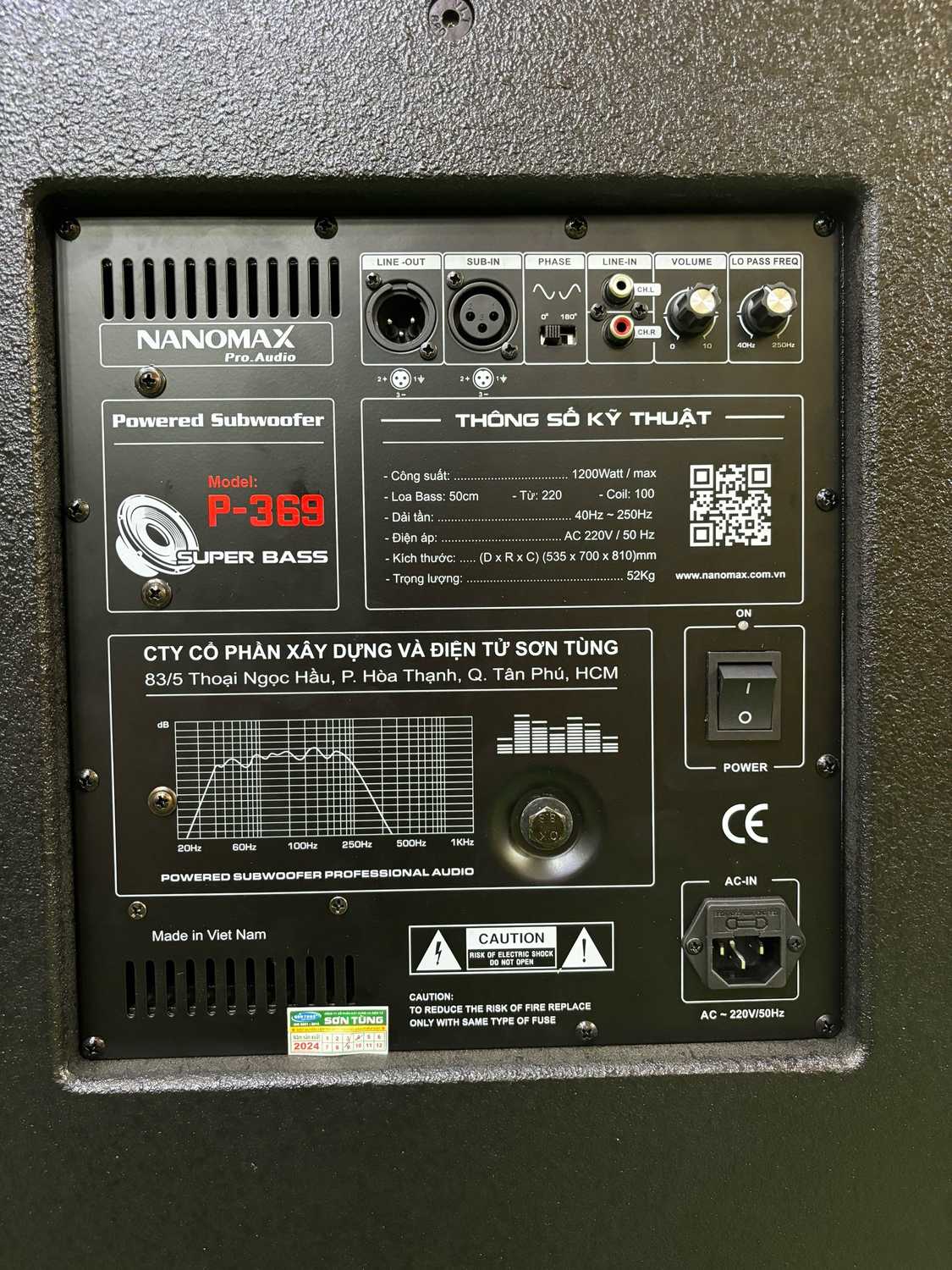 loa sub điện nanomax bass 50