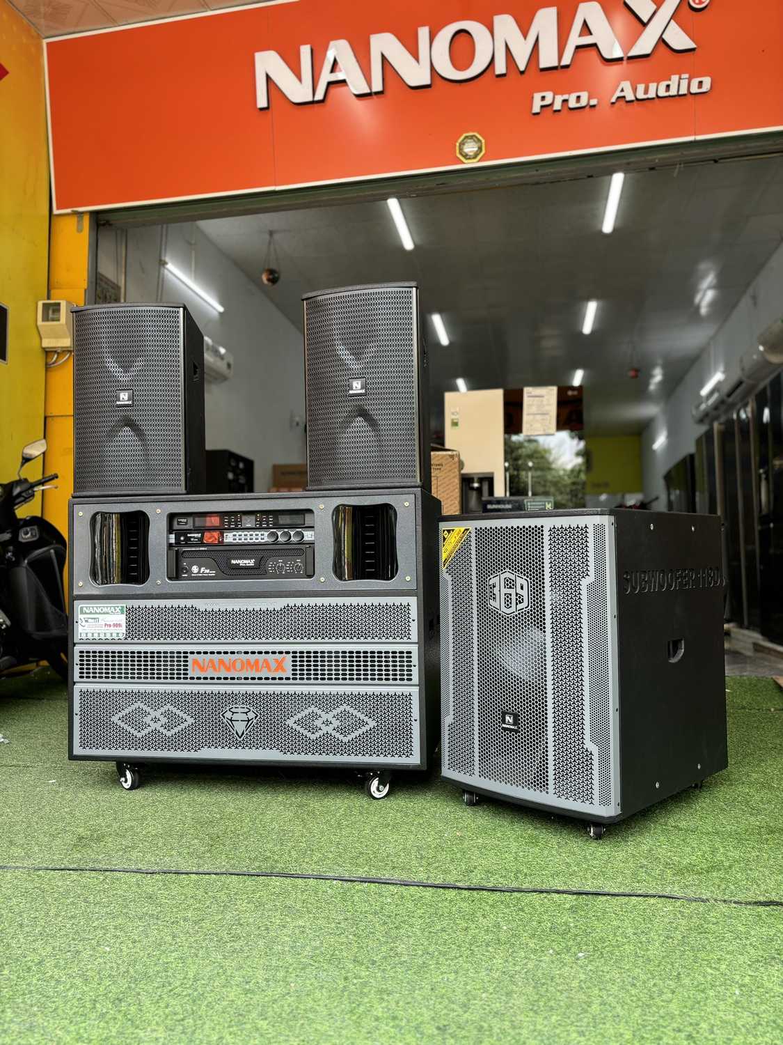 COMBO HỦY DIỆT Loa Điện Nanomax Pro 909i + 2 Full Nanomax CK369 Pro + Sub Điện 5 Tấc Nanomax P369 – Công Suất Cực Đại