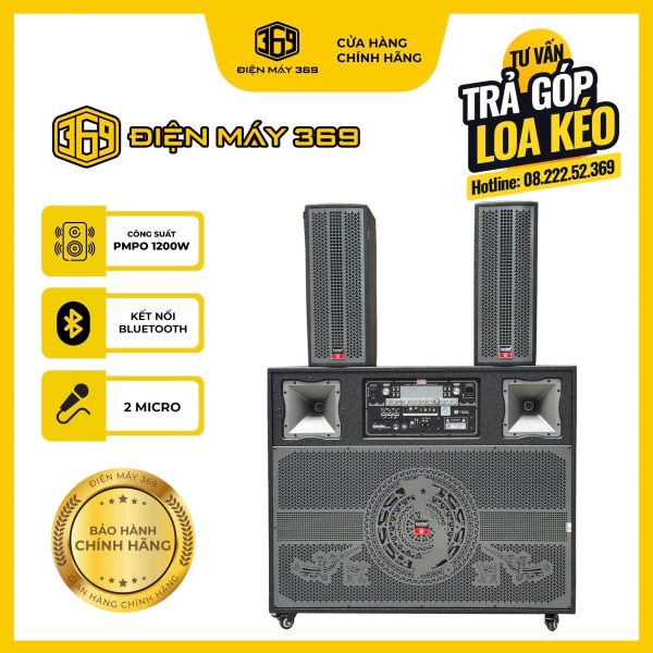Loa Kéo Công Suất Lớn Chính Hãng LOVINA Bass 50 Đôi Chính Hãng L369PRO – “Khủng long âm thanh” cho người sành nhạc